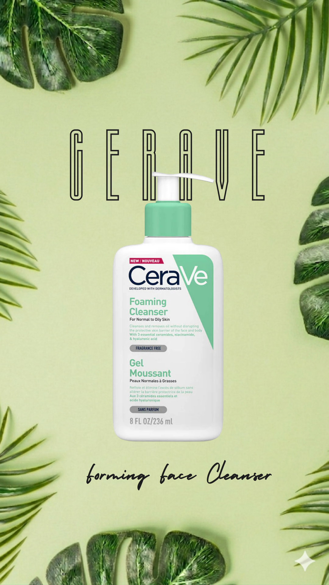 CeraVe Foaming Cleanser Designed For Normal To Oily Skin