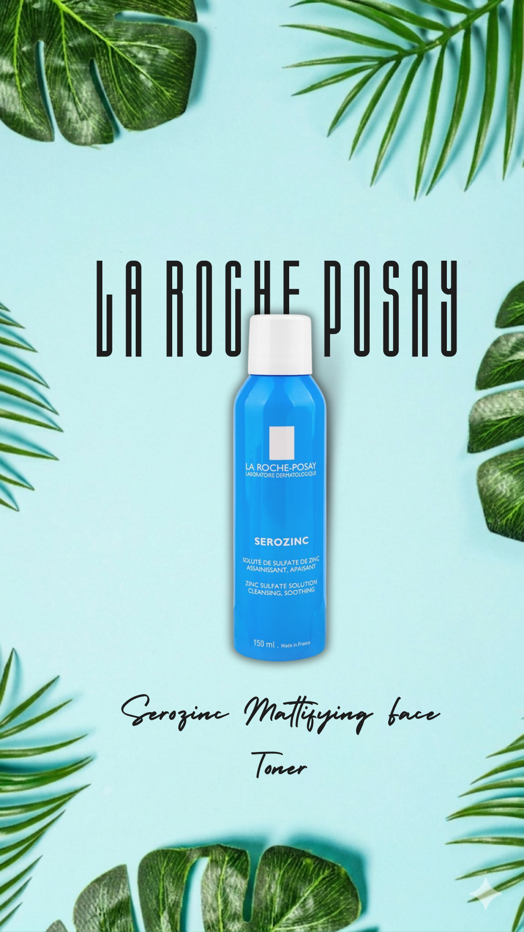 La Roche Posay Serozinc Mattifying Face Toner, Mist and Makeup Setting Spray, For Sensitive, Oily Skin